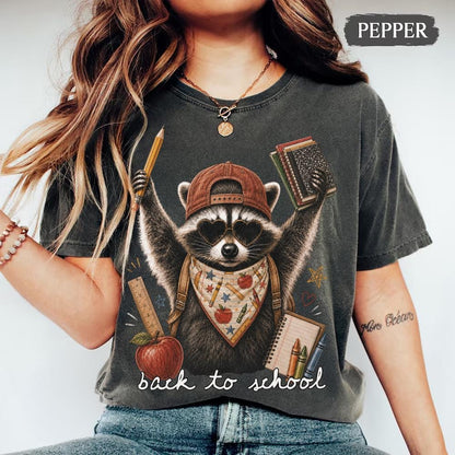 Retro Back To School Raccoon Shirt