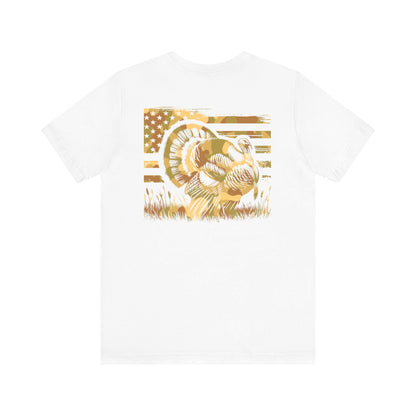American Flag Turkey Hunting Shirt: Patriotic Hunter Tee