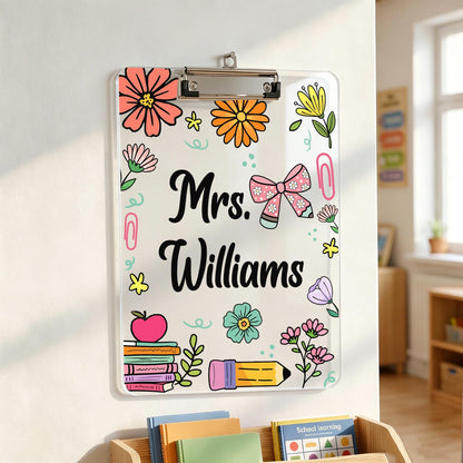 Custom Teacher Name Clipboard