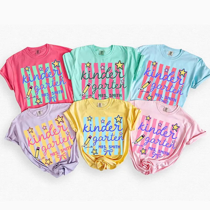 Personalized Grade & Name Teacher T Shirt