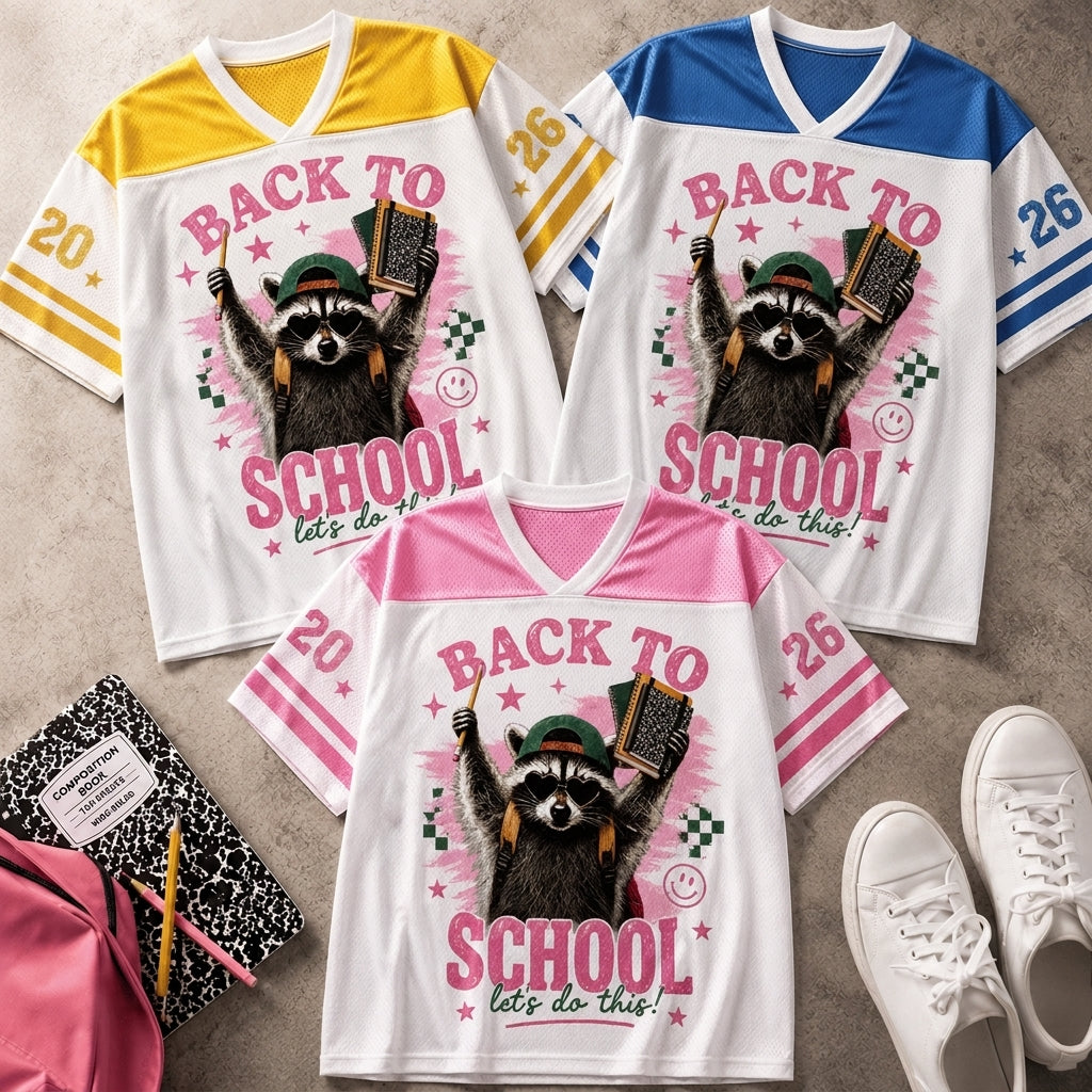 Personalized Raccoon Teacher Jersey | Custom Name & Number Shirt