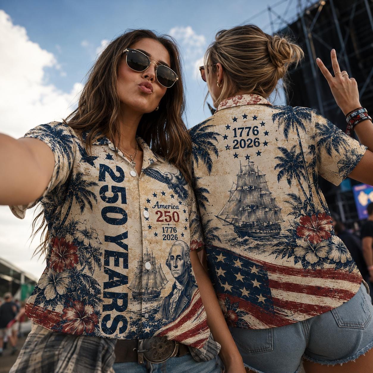 America 250th Anniversary Hawaiian Shirt