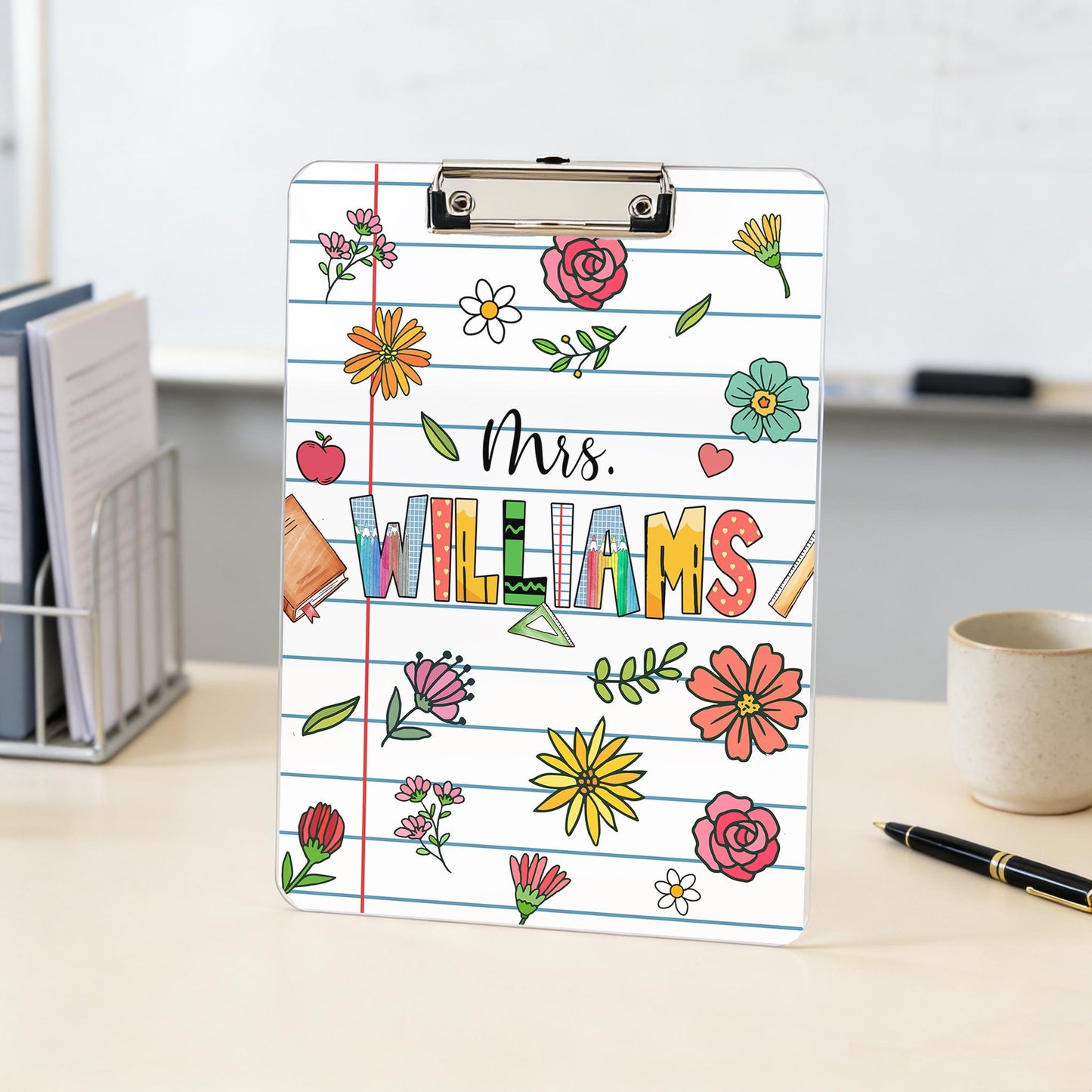 Custom Teacher Name Clipboard