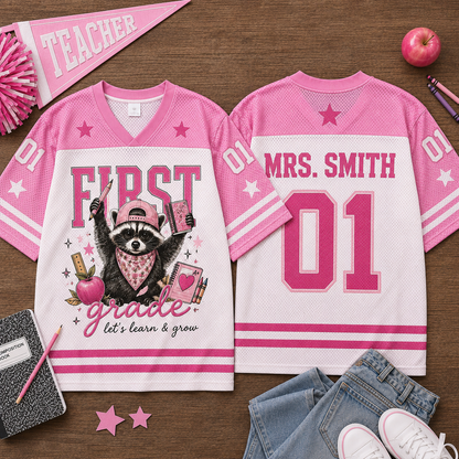 Personalized Teacher Jersey | Custom Grade Name & Number Shirt