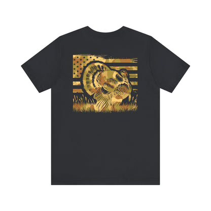 American Flag Turkey Hunting Shirt: Patriotic Hunter Tee
