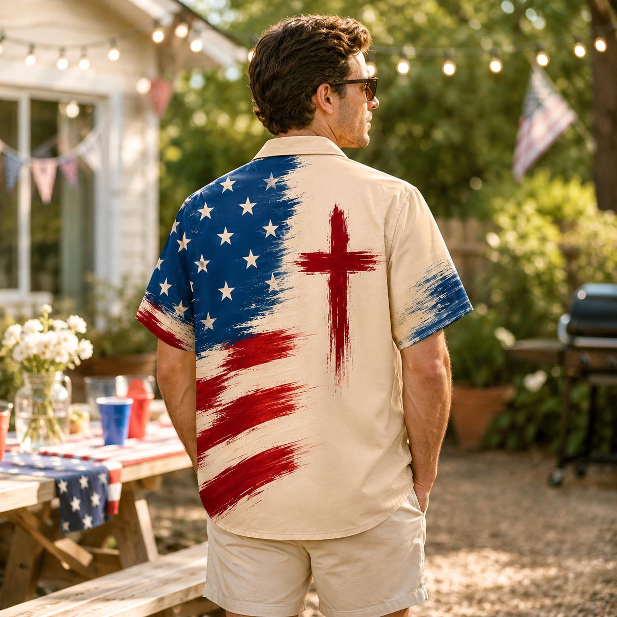 Christian Patriotic Hawaiian Shirt