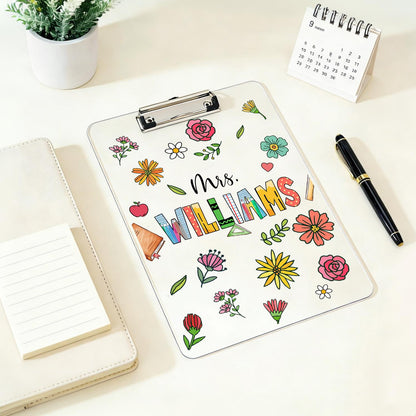 Custom Teacher Name Clipboard
