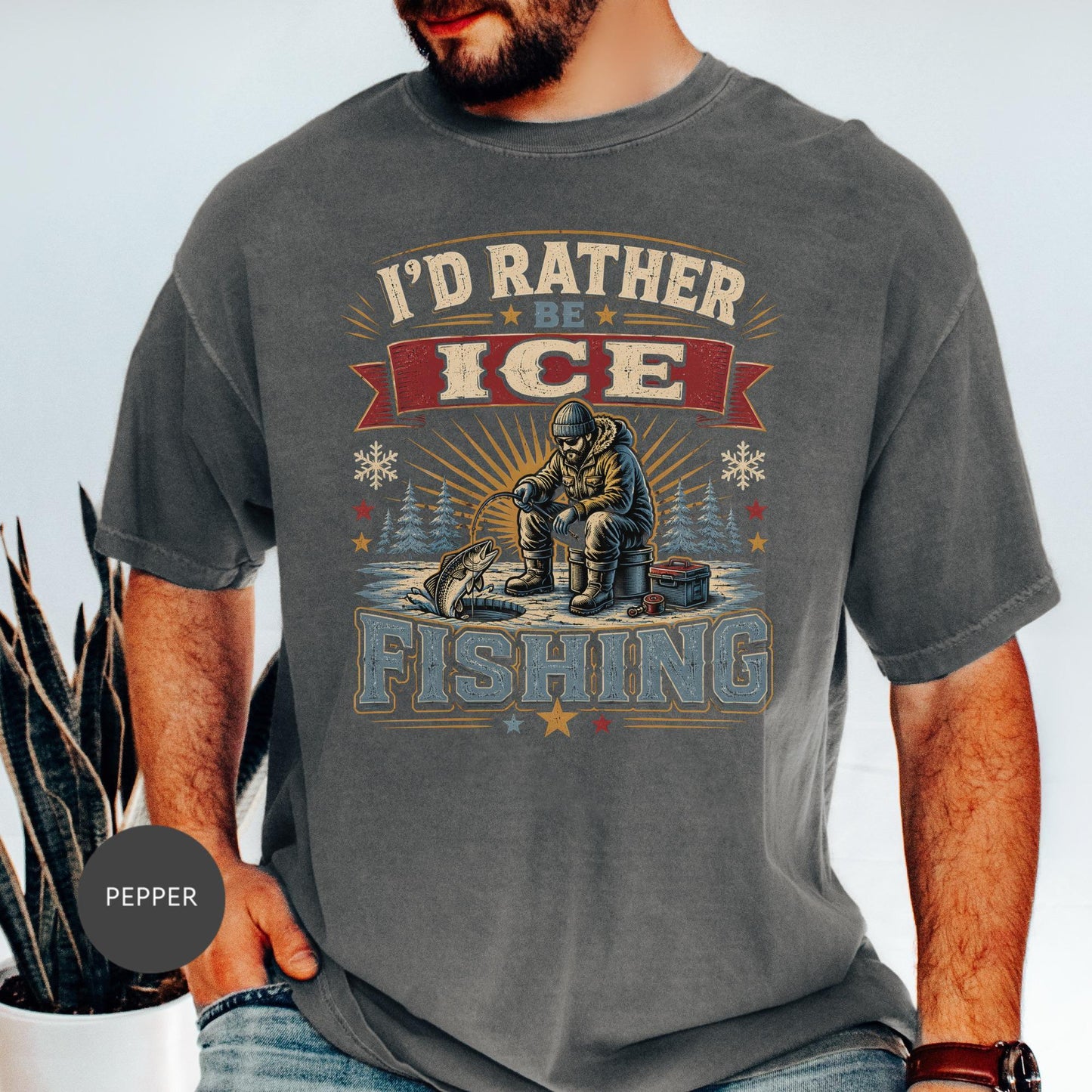 I'd Rather Be Ice Fishing T-Shirt