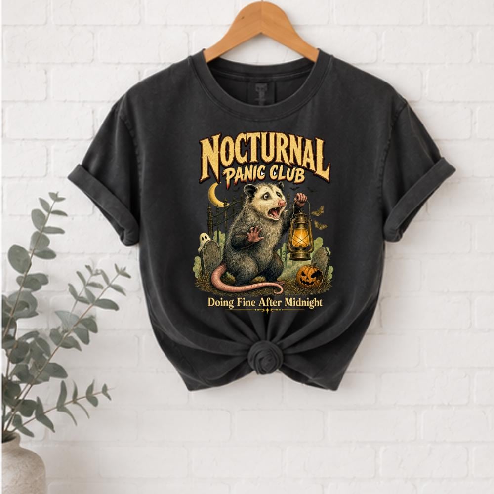 Halloween Opossum Nocturnal Panic Club Shirt