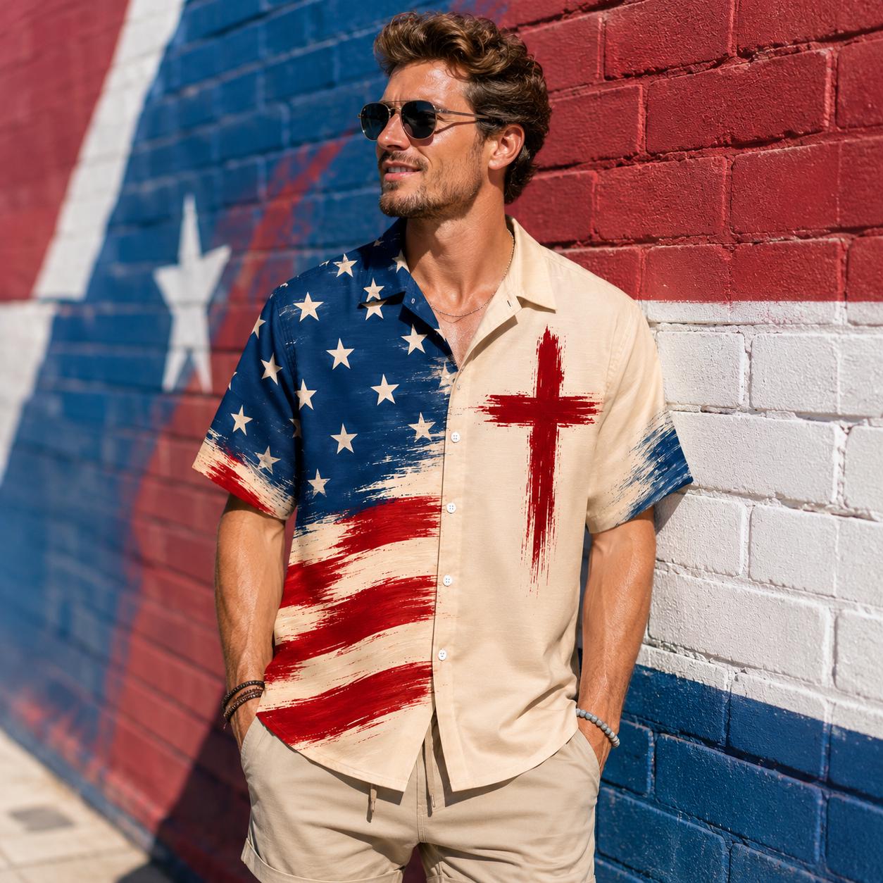 Christian Patriotic Hawaiian Shirt