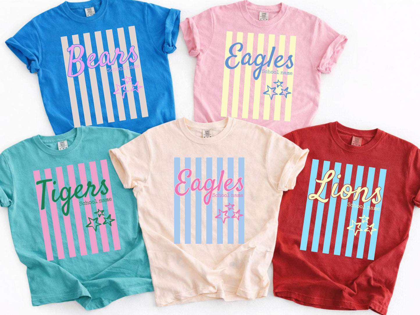 Custom Mascot Shirt, School Spirit Comfort Colors Tee