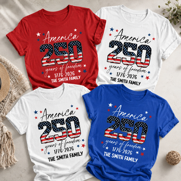 USA 250th Anniversary Independence Day Shirts, 4th July Tee