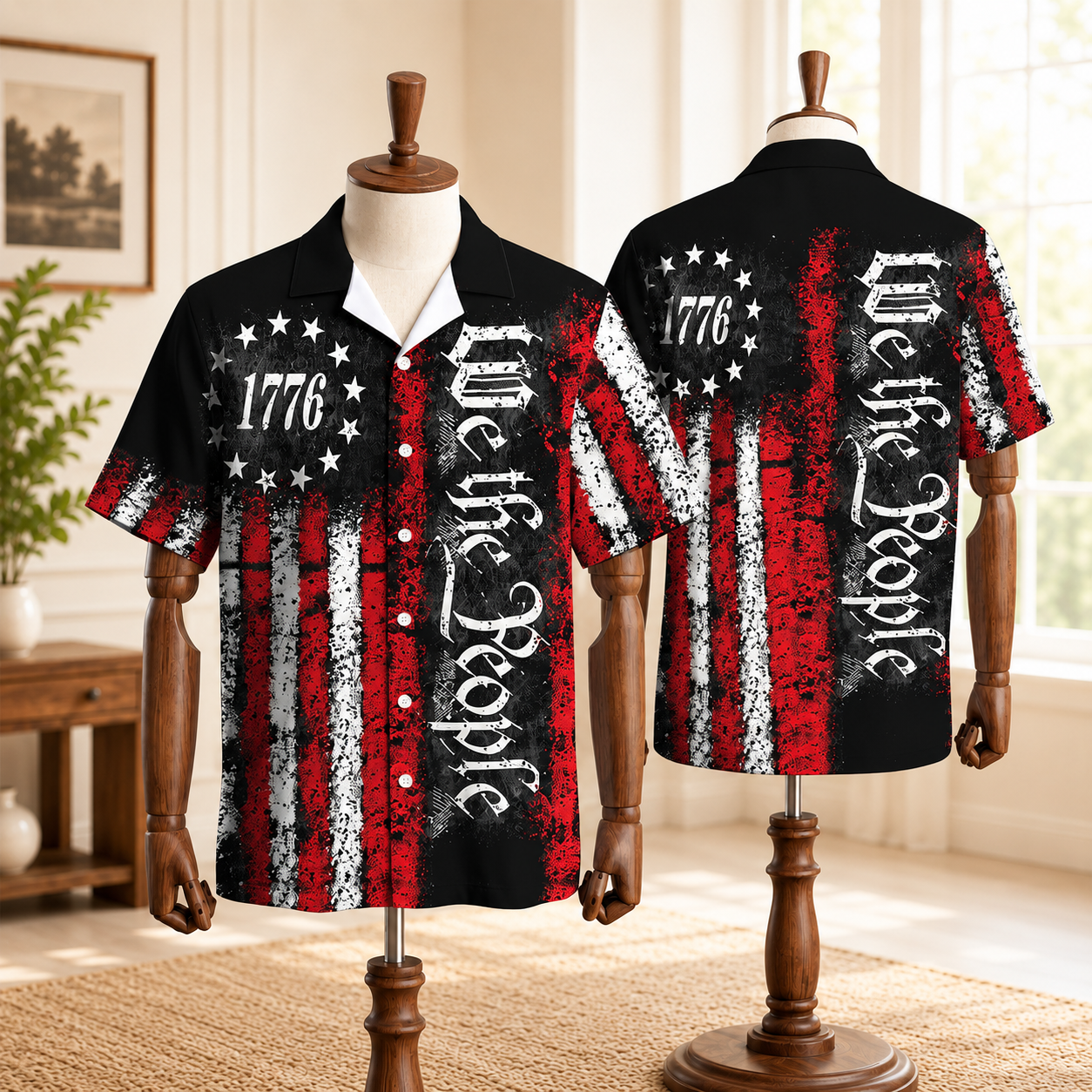 We the People 1776-2026 Stars and Stripes USA 250th Anniversary,4th of July Aloha Shirt Gift