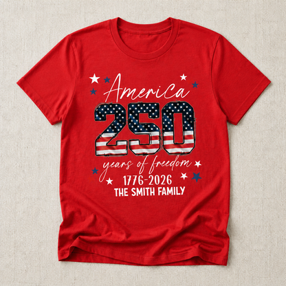 USA 250th Anniversary Independence Day Shirts, 4th July Tee