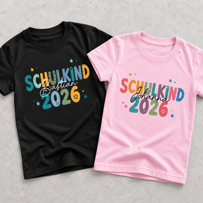 Personalized First Day of School 2026 T-Shirt With Name