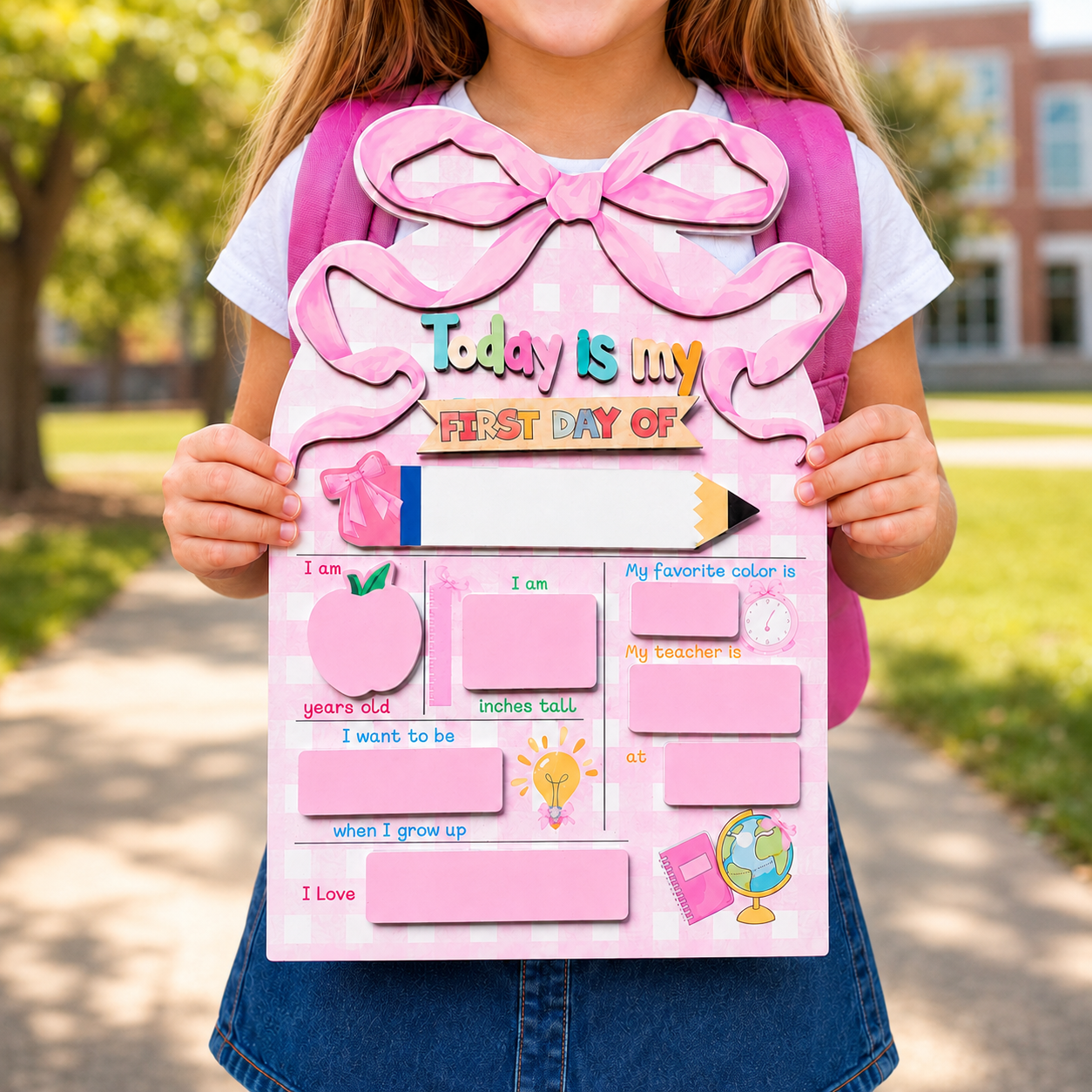 First Day of School Sign, Back to School Board, Preschool Kindergarten 1st Day of School Sign, Last Day of School Keepsake