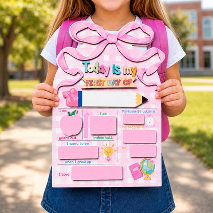 First Day of School Sign, Back to School Board, Preschool Kindergarten 1st Day of School Sign, Last Day of School Keepsake