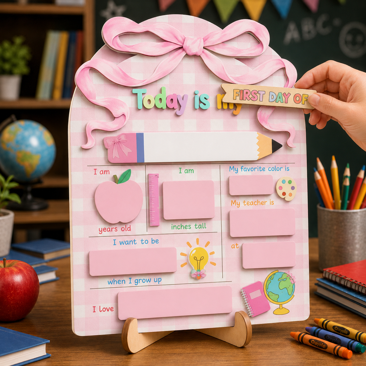 First Day of School Sign, Back to School Board, Preschool Kindergarten 1st Day of School Sign, Last Day of School Keepsake