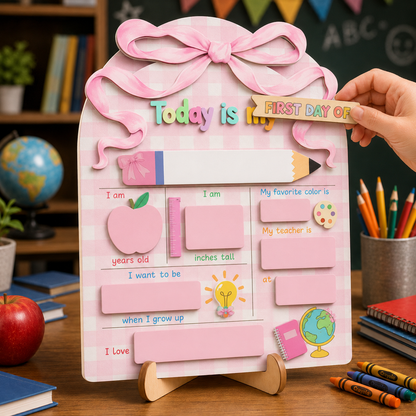 First Day of School Sign, Back to School Board, Preschool Kindergarten 1st Day of School Sign, Last Day of School Keepsake