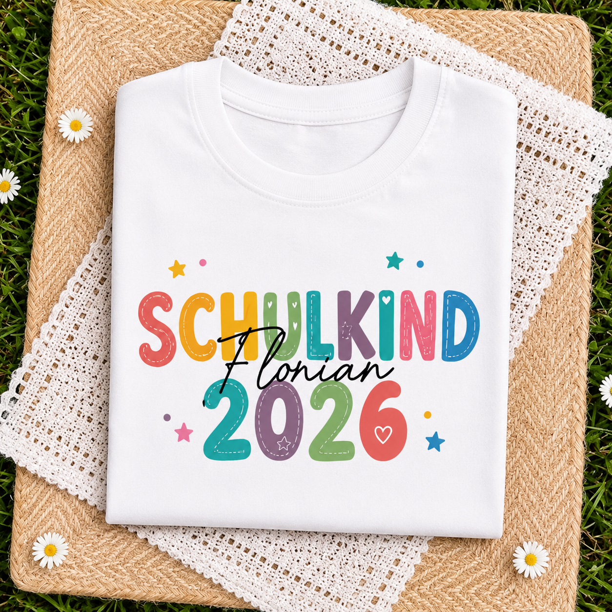 Personalized First Day of School 2026 T-Shirt With Name