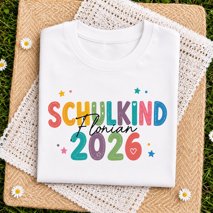 Personalized First Day of School 2026 T-Shirt With Name