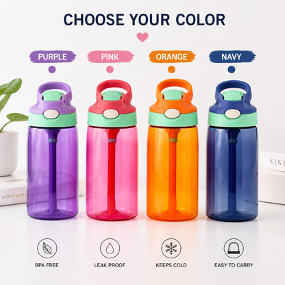 Custom Cartoon Water Bottle for School Kids