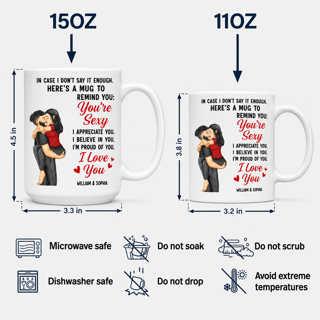 In Case I Don't Say It Enough Couples - Personalized Black Mug