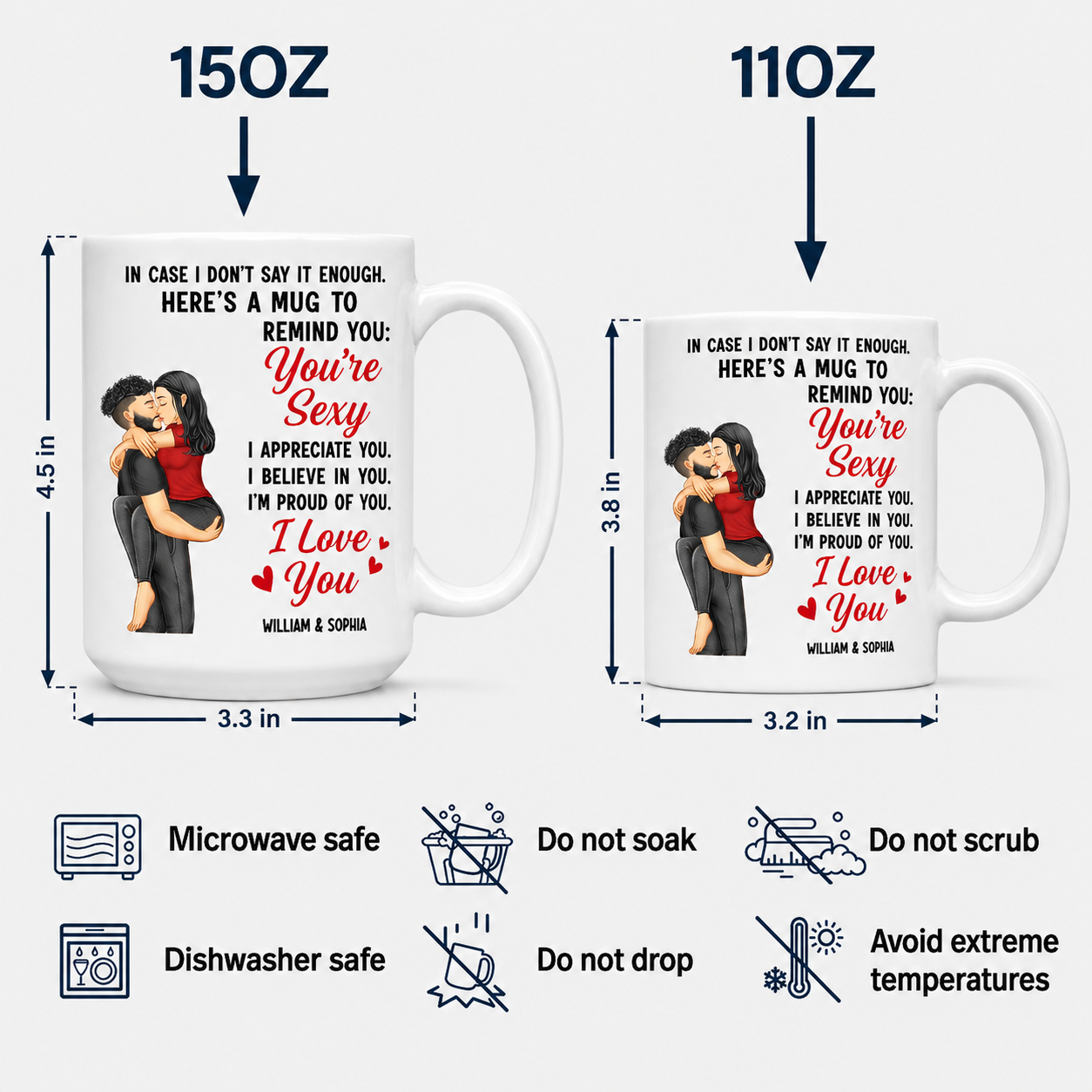 In Case I Don't Say It Enough Couples - Personalized Black Mug