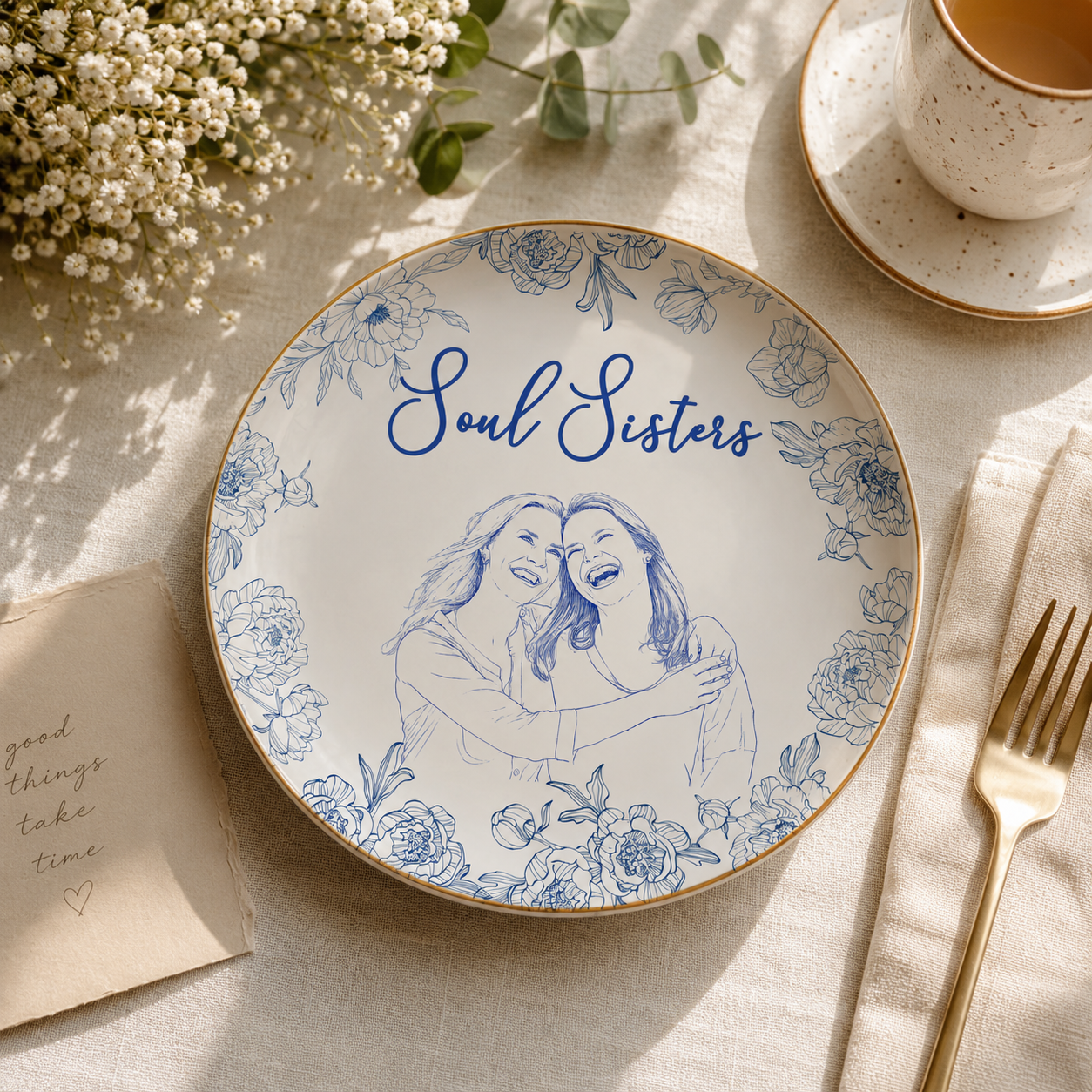 Customized Photo Ring Dish Gift For Friends, Soul Sisters - Personalized Photo Jewelry Dish