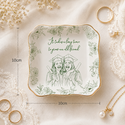 Customized Photo Ring Dish Gift For Friends, Soul Sisters - Personalized Photo Jewelry Dish