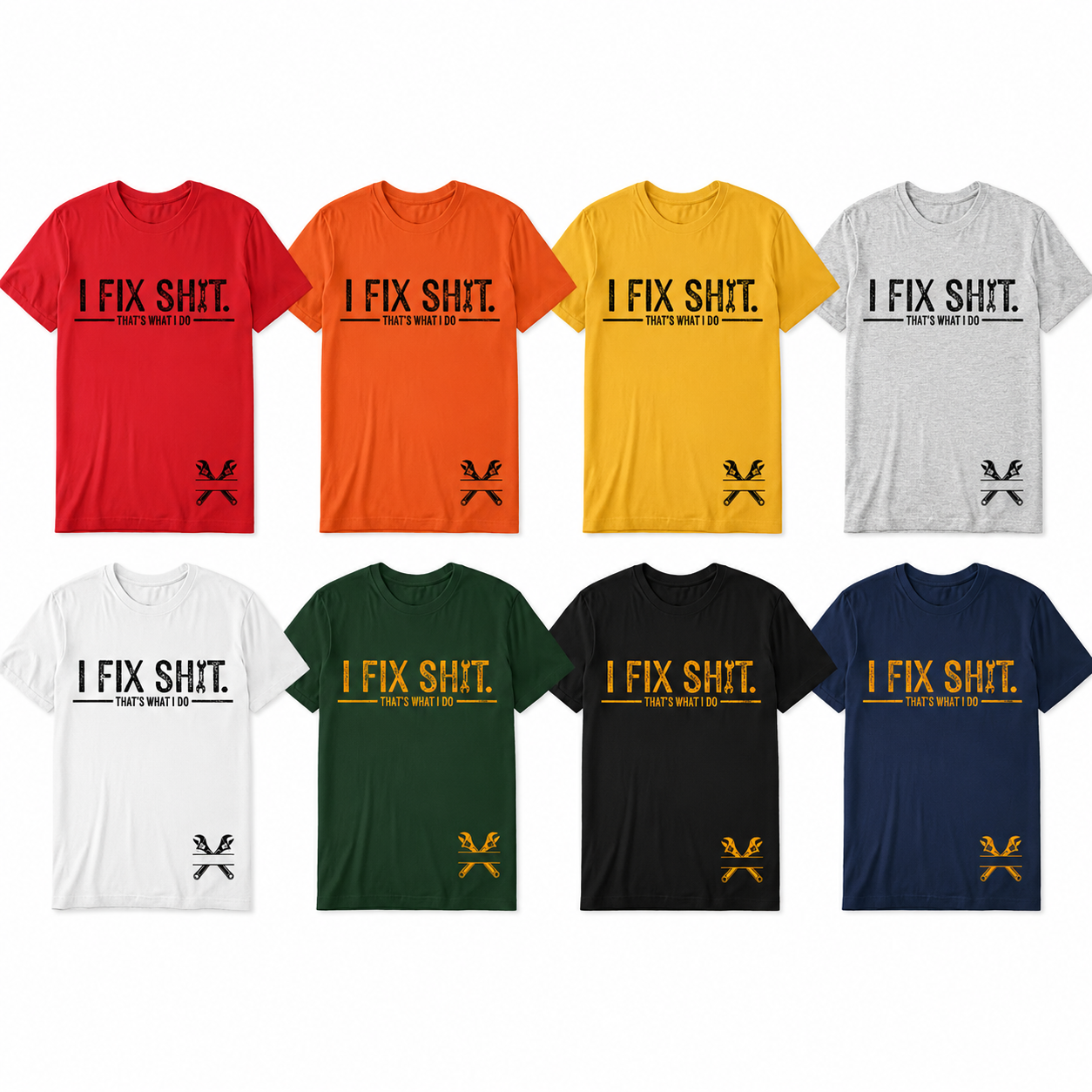 Personalized I Fix Sh!t Shirt, Funny Mechanic Gift For Men, Handyman Dad Shirt, Husband Grandpa Garage Tee, Custom Name Work Shirt
