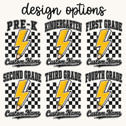 Personalized Back to School Shirt, Custom Name Kindergarten Tee