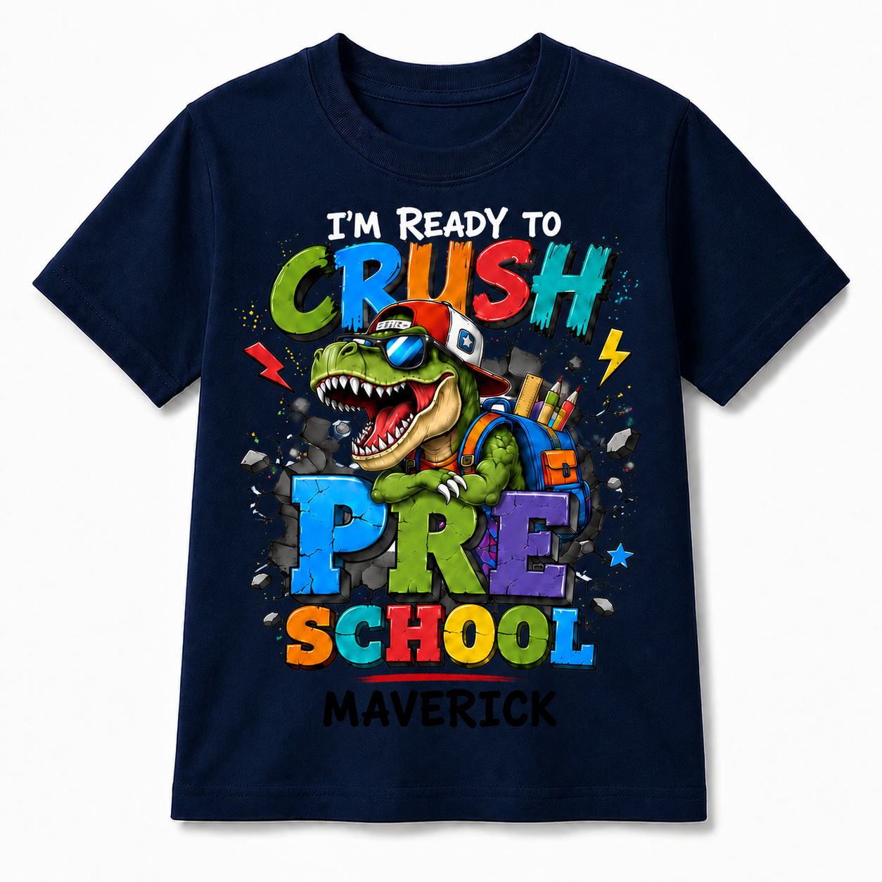 Ready to Crush Pre-K Boy Shirt, First Day of School Tee