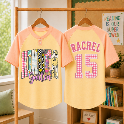 Custom Name and Grade Baseball Jersey, Personalized Youth Shirt, Back to School Kids Gift