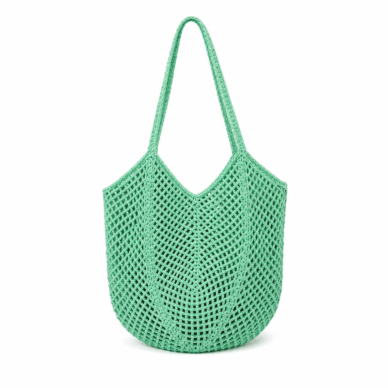 Personalized Crochet Beach Tote Bag, Custom Name Handmade Cotton Tote, Lightweight Summer Travel Bag