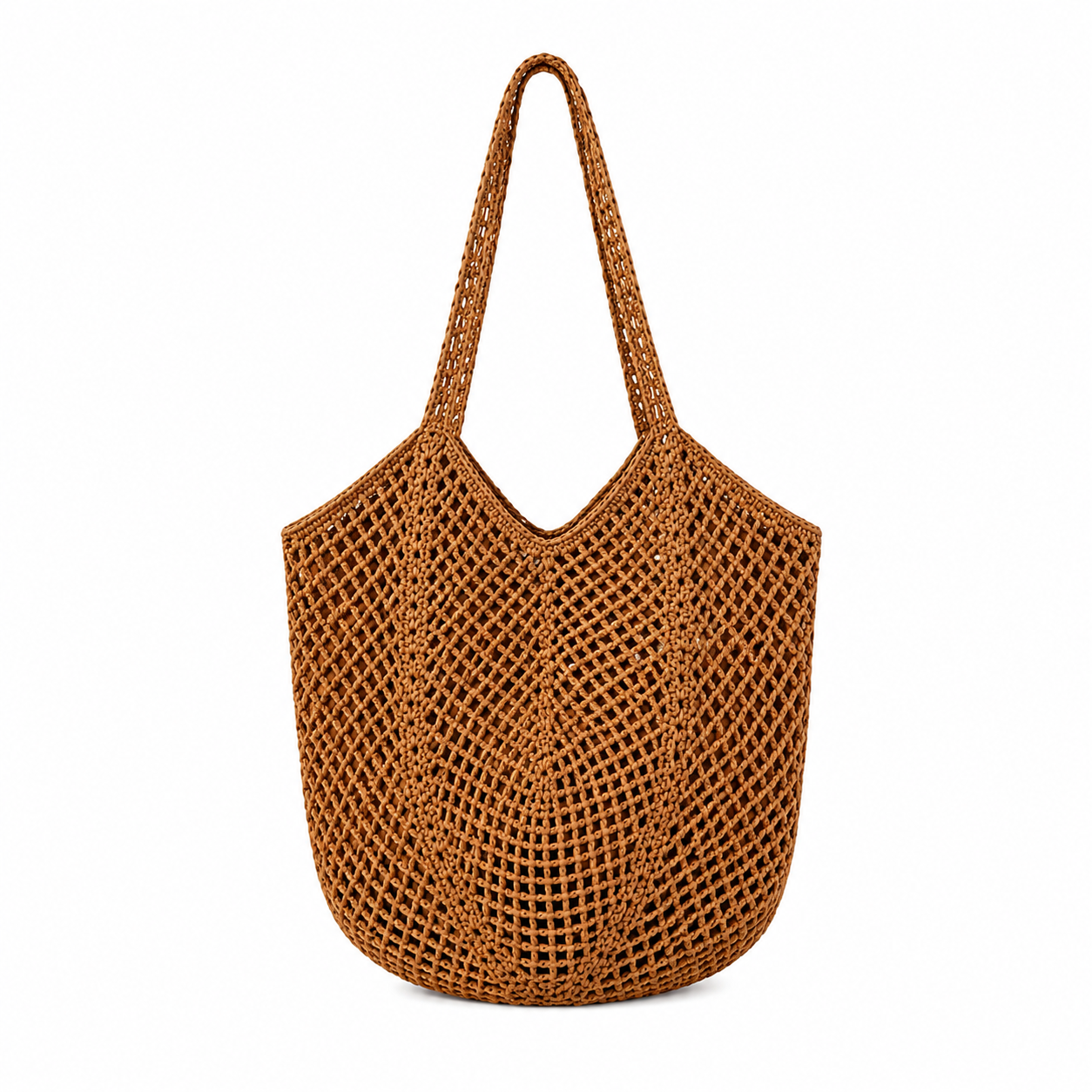 Personalized Crochet Beach Tote Bag, Custom Name Handmade Cotton Tote, Lightweight Summer Travel Bag