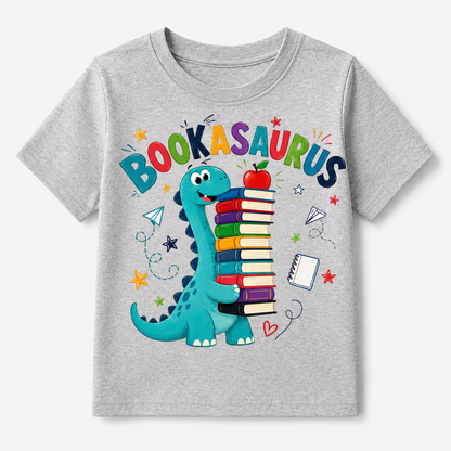 Funny Bookasaurus Back to School Shirt for Kids