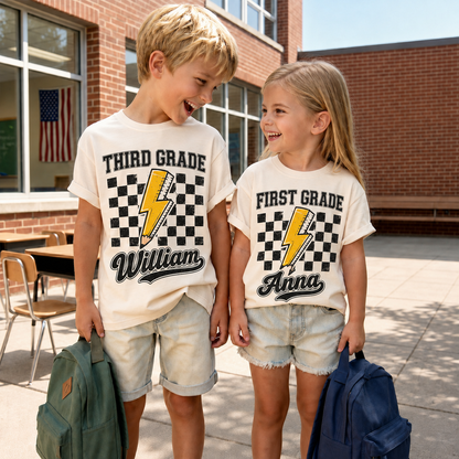 Personalized Back to School Shirt, Custom Name Kindergarten Tee