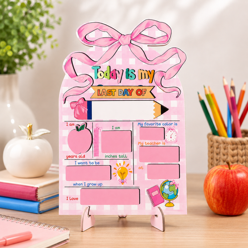 First Day of School Sign, Back to School Board, Preschool Kindergarten 1st Day of School Sign, Last Day of School Keepsake