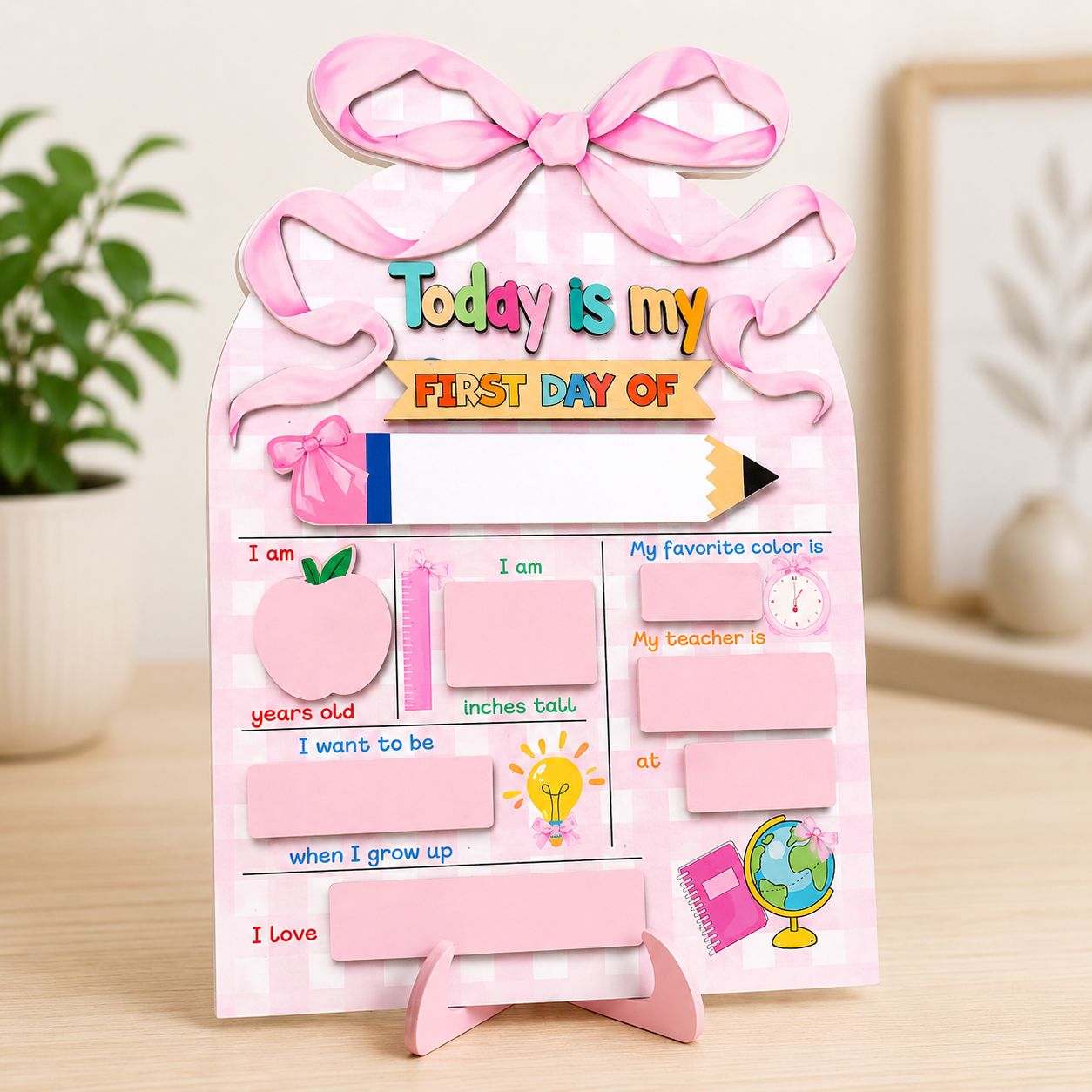 First Day of School Sign, Back to School Board, Preschool Kindergarten 1st Day of School Sign, Last Day of School Keepsake