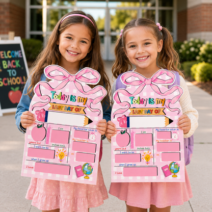 First Day of School Sign, Back to School Board, Preschool Kindergarten 1st Day of School Sign, Last Day of School Keepsake