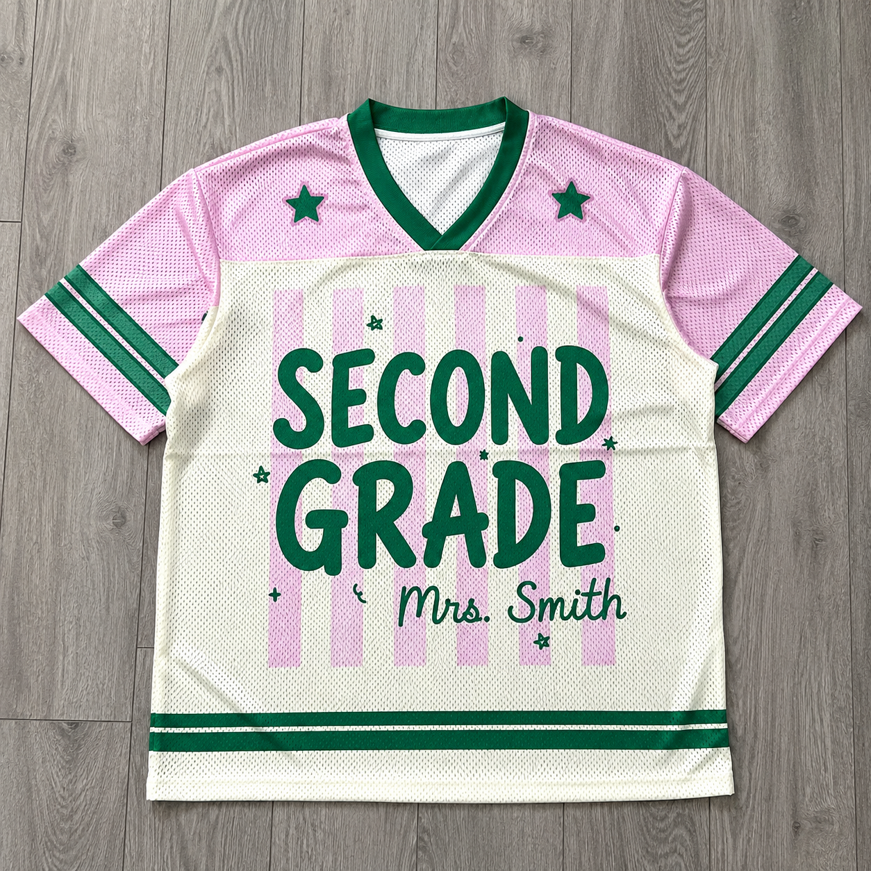 Personalized Teacher Jersey, Back to School Shirt, Custom Name & Grade Teacher Tee