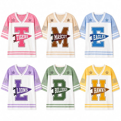 Personalized School Mascot Jersey | Custom Color Football Shirt