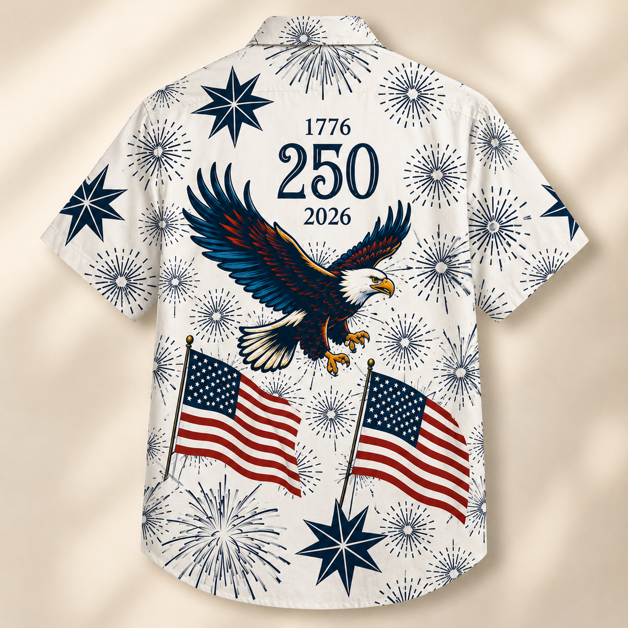 USA 250th Anniversary Hawaiian Shirt – American Eagle Patriotic Shirt