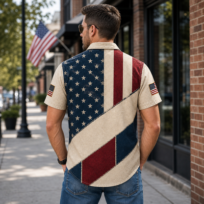 America 250th Anniversary Patriotic Hawaiian Shirt