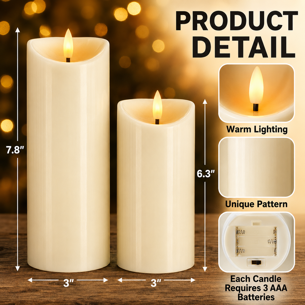 Custom Photo Memorial Always Loved Never Forgotten - Personalized Flameless LED Candle