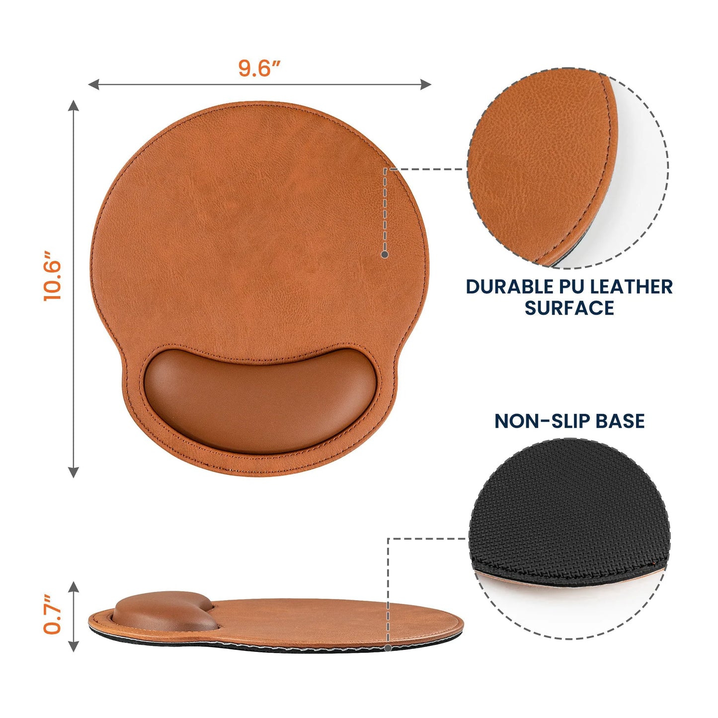 Personalized Custom Photo Engraved Leather Mouse Pad with Wrist Rest,Custom Dad Photo Sketch Line Art Pad Mouse, Family Desk Accessory, Father's Day Gift For Daddy