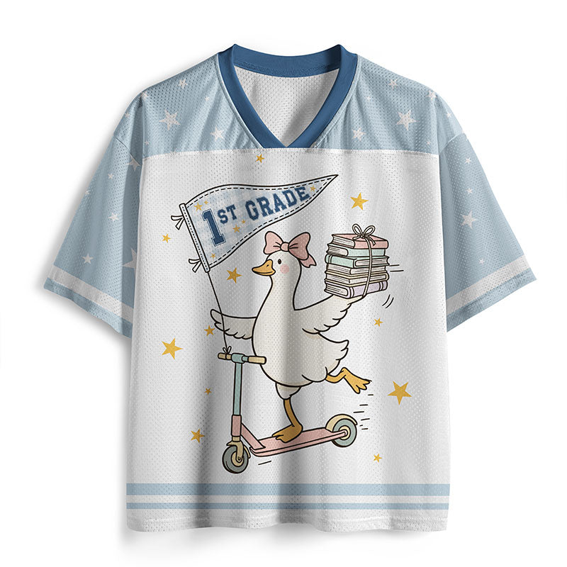 Funny Personalized Name And Grade Silly Goose Teacher Mesh Jersey