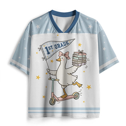 Funny Personalized Name And Grade Silly Goose Teacher Mesh Jersey