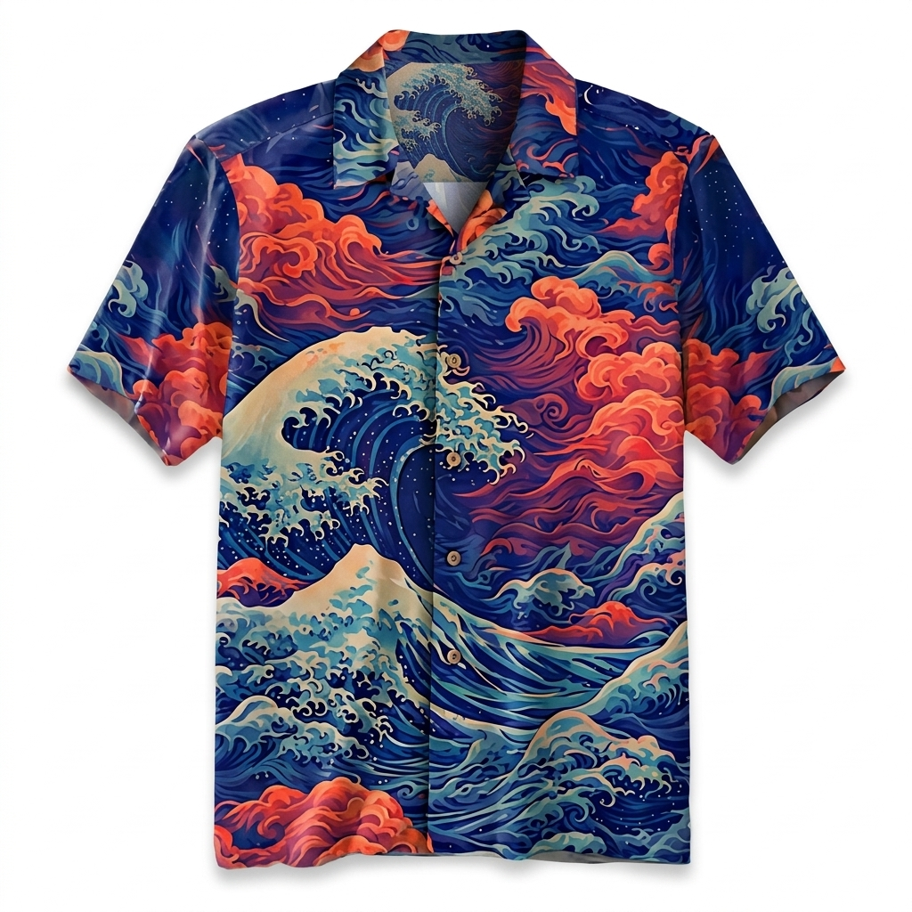 Blue Wave Hawaiian Shirt